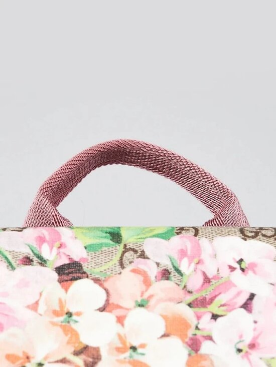 Gucci Beige/Rose GG Coated Canvas GG Blooms Small Backpack main image 7